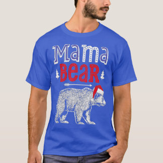 Mama Bear Christmas Santa Family Matching Pyjamas T-Shirt