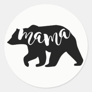 Mama Bear Classic Round Sticker