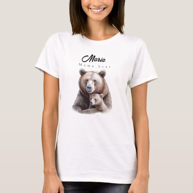 Mama Bear Custom Women's T-Shirt (Front)