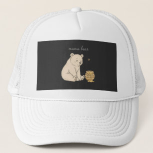 Mama Bear Cute Bear & Honey Mother’s Day Gift Shir Trucker Hat