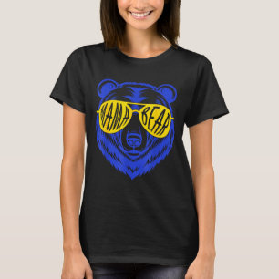 Mama bear down syndrome mom son daughter yellow T-Shirt