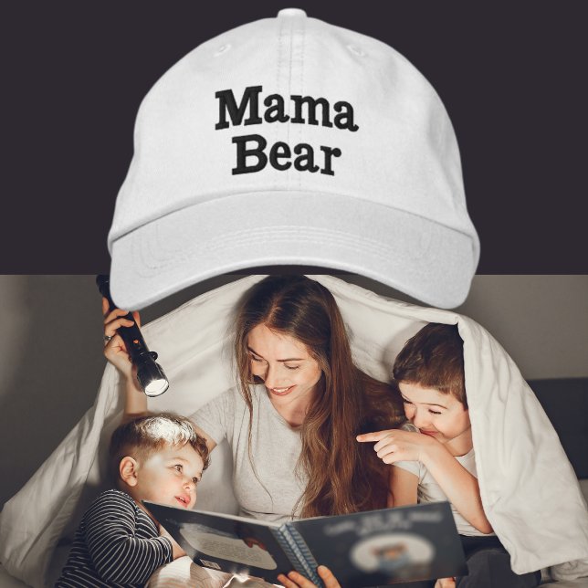 Mama Bear Embroidered Baseball Cap (Creator Uploaded)