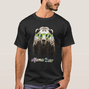 Mama Bear Face Sunglasses Mother Mom Mommy Mother T-Shirt
