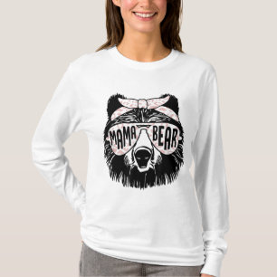 Mama Bear Face Sunglasses Mother Mom Mommy Mother' T-Shirt