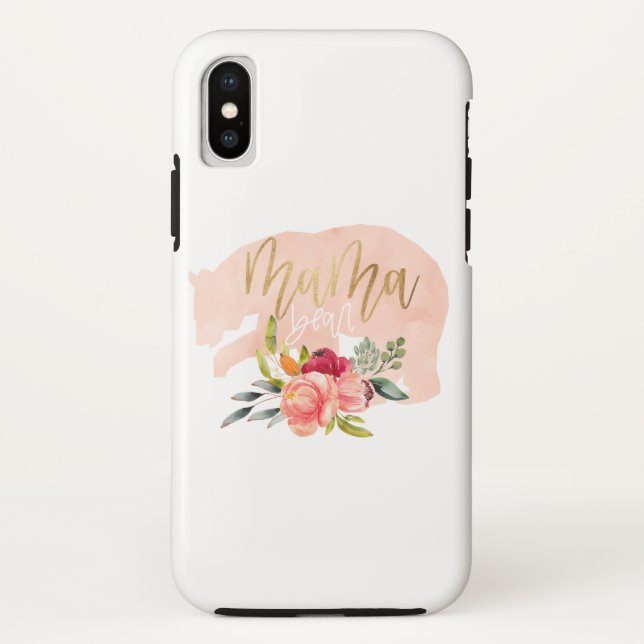 Mama bear floral watercolor Case-Mate iPhone case (Back)