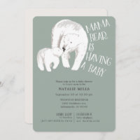 Mama Bear Green Neutral Baby Shower