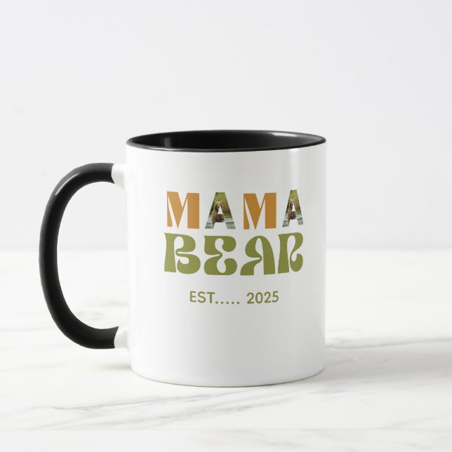 Mama Bear Heartwarming Illustration Mug (Left)