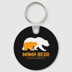 Mama Bear LEUKEMIA Awareness  For Women Men   Keychain