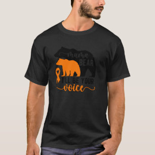 Mama Bear Leukemia Mom Of A Leukemia Warrior Mom P T-Shirt