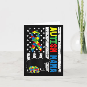 Mama Bear Matching Family Autism Awareness Gifts F Card