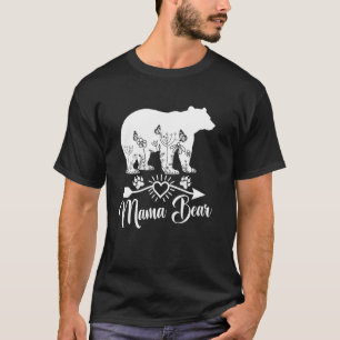 Mama Bear Matching Family Floral Bear Mom Mama Mot T-Shirt
