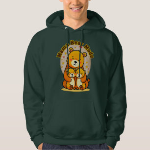 Mama Bear Mode – Cute Mother Bear Illustration Hoodie
