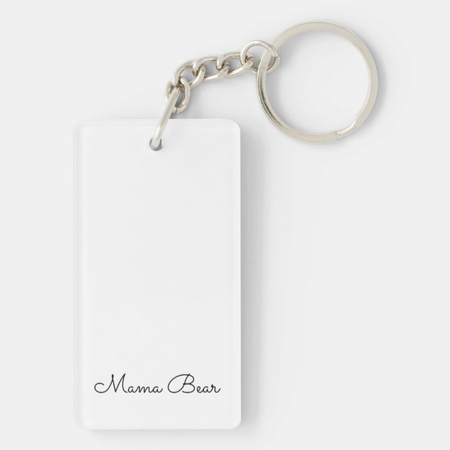 Mama Bear Mothers Day Kids Mom Love Keychain (Back)