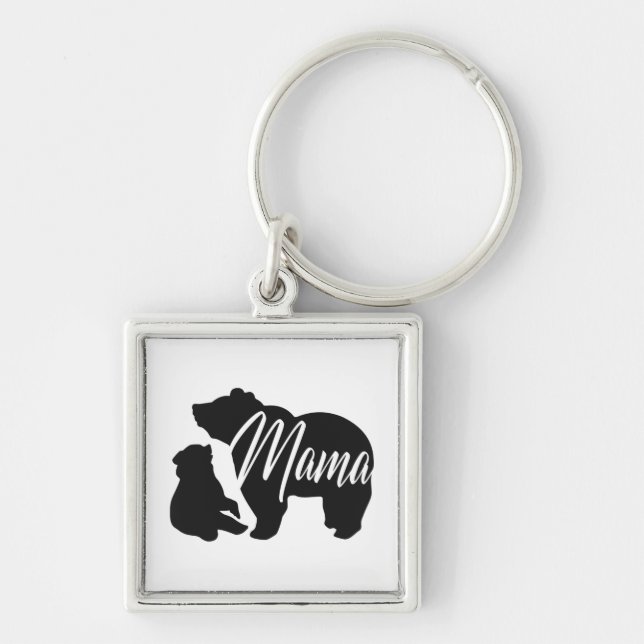 Mama Bear, Mother's Day, Mom Love, Mom Life Keychain (Front)