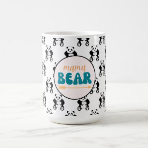 Mama Bear Panda Pattern Coffee Mug