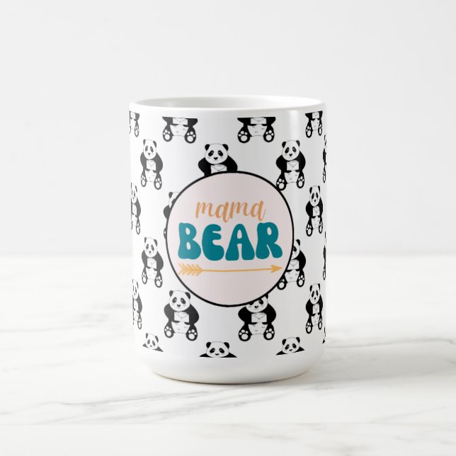 Mama Bear Panda Pattern Coffee Mug (Center)