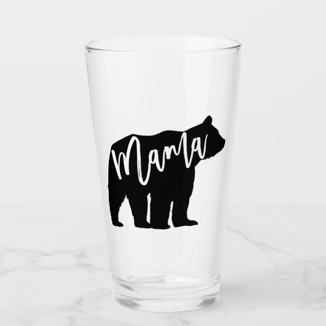 Mama Bear Personalized Glass (Front)