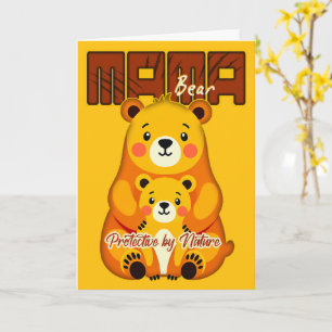 Mama Bear Protective Love – Cute Mother Bear Desig Card