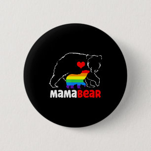 Mama bear proud mom rainbow flag lgbt pride 2 inch round button
