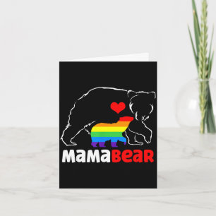 Mama bear proud mom rainbow flag lgbt pride card