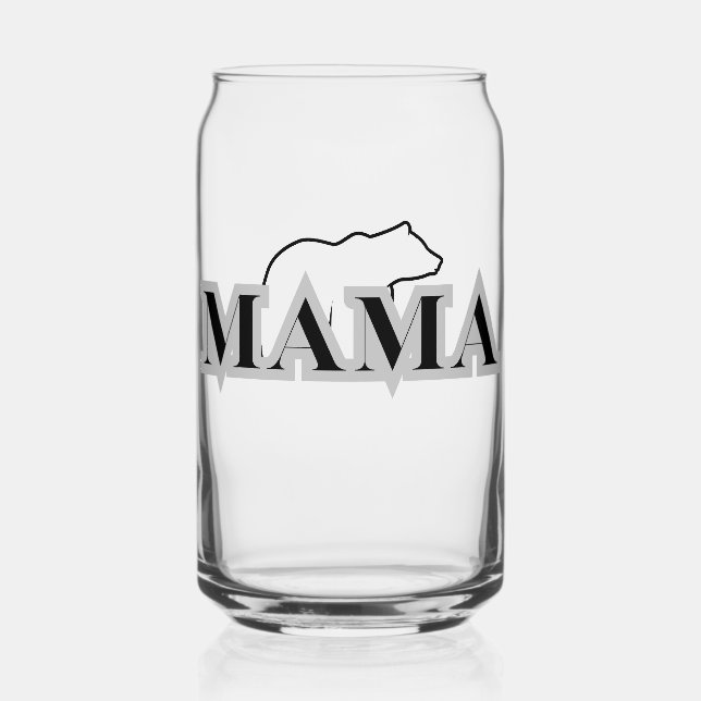 MAMA Bear Silhouette Glass (Front)