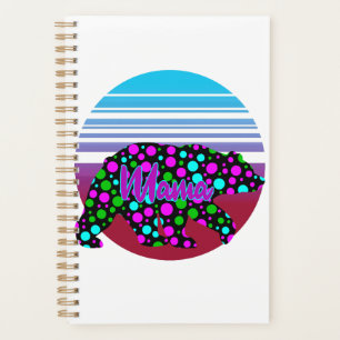 Mama Bear Sunset Polka Dots Happy Mothers Day Planner