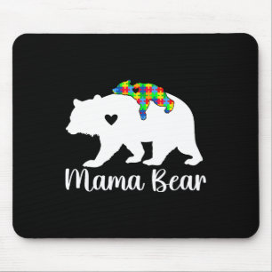 Mama Bear Support Autism Awareness Month Family Ma Mouse Pad