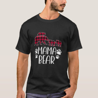 Mama Bear Three Cubs Mom 3 Kid Mother s Day Long S T-Shirt