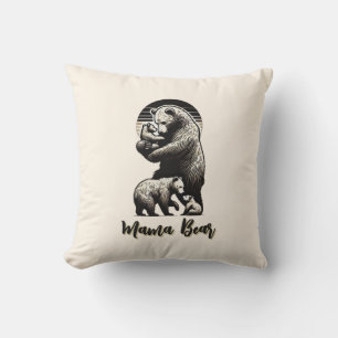 Mama Bear Throw Pillow