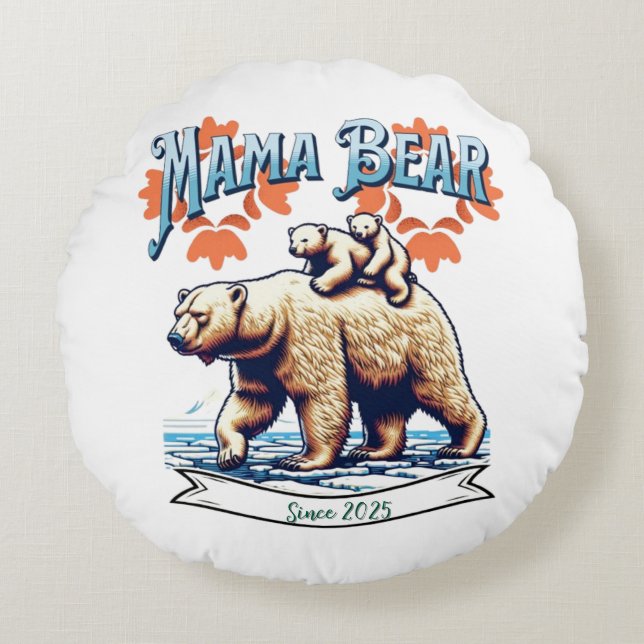 Mama Bear Throw Pillow | Cozy & Cute Home Decor  (Front)