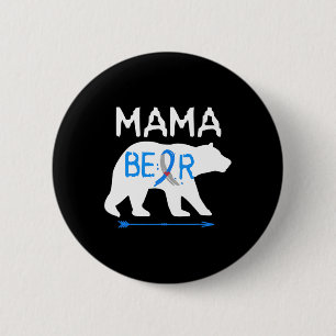 Mama Bear Type One Diabetes Awareness 2 Inch Round Button
