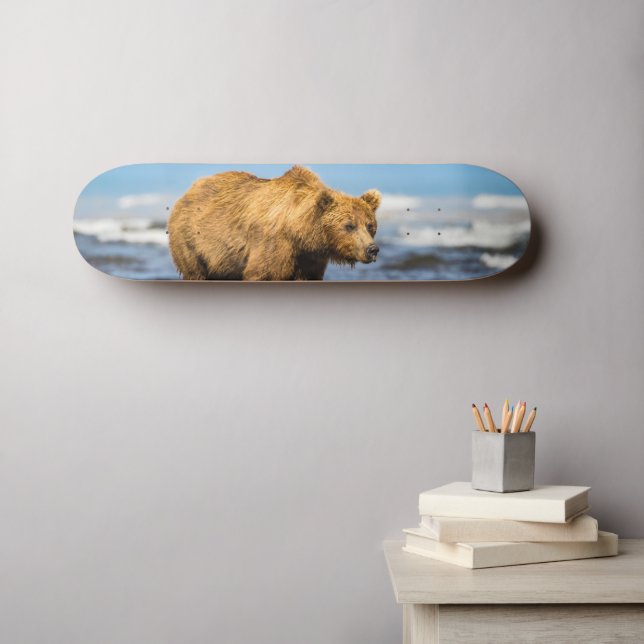 Mama bear watching her two kids skateboard (Wall Art (Horz))
