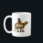 Mama Bear With 1 Cub Riding On Mama's Back Coffee Mug<br><div class="desc">This design makes the perfect gift for any mother of one child,  whether boy or girl or for an expecting mother,  mommy to be.</div>