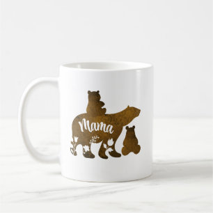 Mama Bear With 2 Cubs Mom of Two Coffee Mug