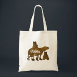 Mama Bear With 2 Cubs Mom of Two Tote Bag<br><div class="desc">Funny Mama Bear With 2 Cubs Mom of Two design is the perfect gift for a mom of two kids for a mom's birthday,  Mother's Day,  Christmas,  or any other occasion.</div>