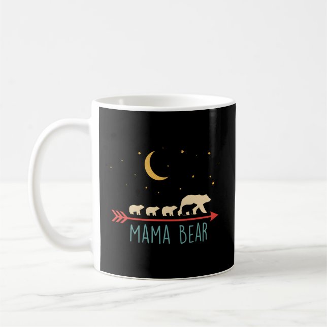 Mama Bear With 4 Cubs Coffee Mug (Left)