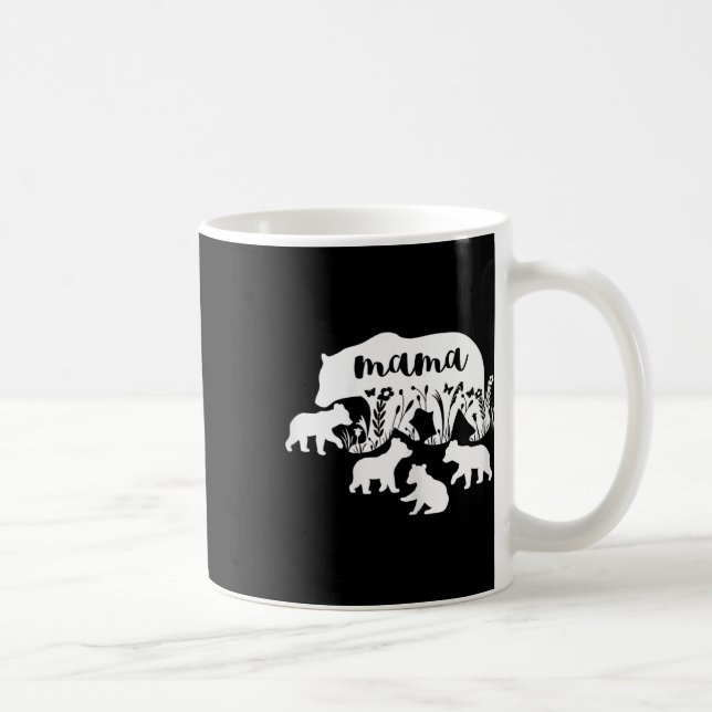 Mama Bear With 4 Cubs Mothers Day Mom Pregnancy An Coffee Mug (Right)