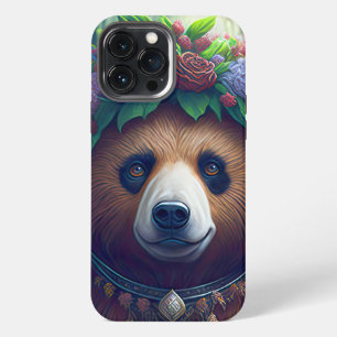 Mama Bear With Crown Of Flowers iPhone 13 Pro Max Case