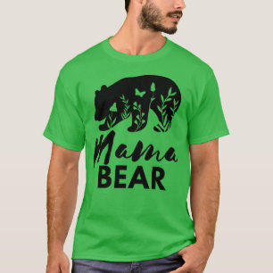 Mama Bear With Flowers 1 T-Shirt