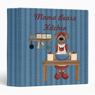 Mama Bears Kitchen Cook Book Binder / 1.5 Inch