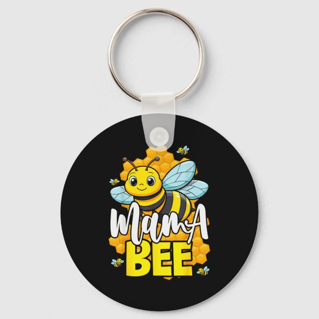 Mama Bee Family Bee First Bee Day Outfits  Keychain (Front)