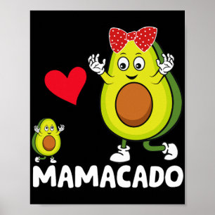 Mama Best Mom Avocado Mamacado Happy Mothers Day  Poster