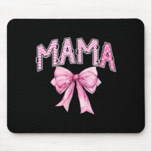Mama Birthday Girl Matching Coquette nk Bow Mouse Pad
