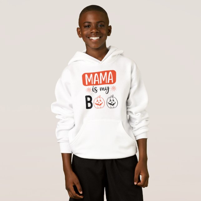 Mama Boo Red Black Halloween Family Matching  (Devant entier)