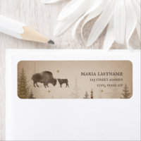 Mama Buffalo Trees Baby shower rustique