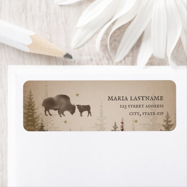 Mama Buffalo Trees Baby shower rustique (En situation)