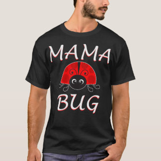 Mama Bug Cute Ladybug Mom Announcement  T-Shirt