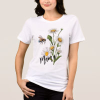 Mama bumble bee white daisy flower