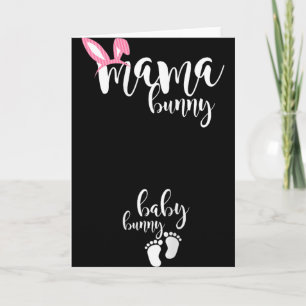 Mama Bunny Baby Bunny Pregnant Mom Easter Pregnanc Card