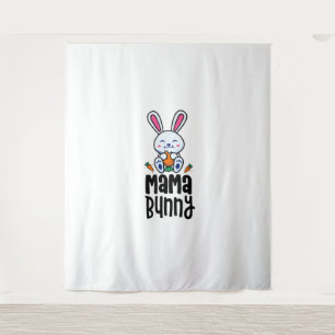 Mama Bunny Birthday Party Theme Easter Outfit Rabb Tapestry
